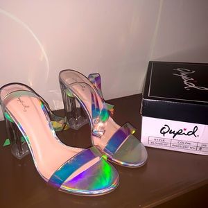 Qupid Iridescent heels